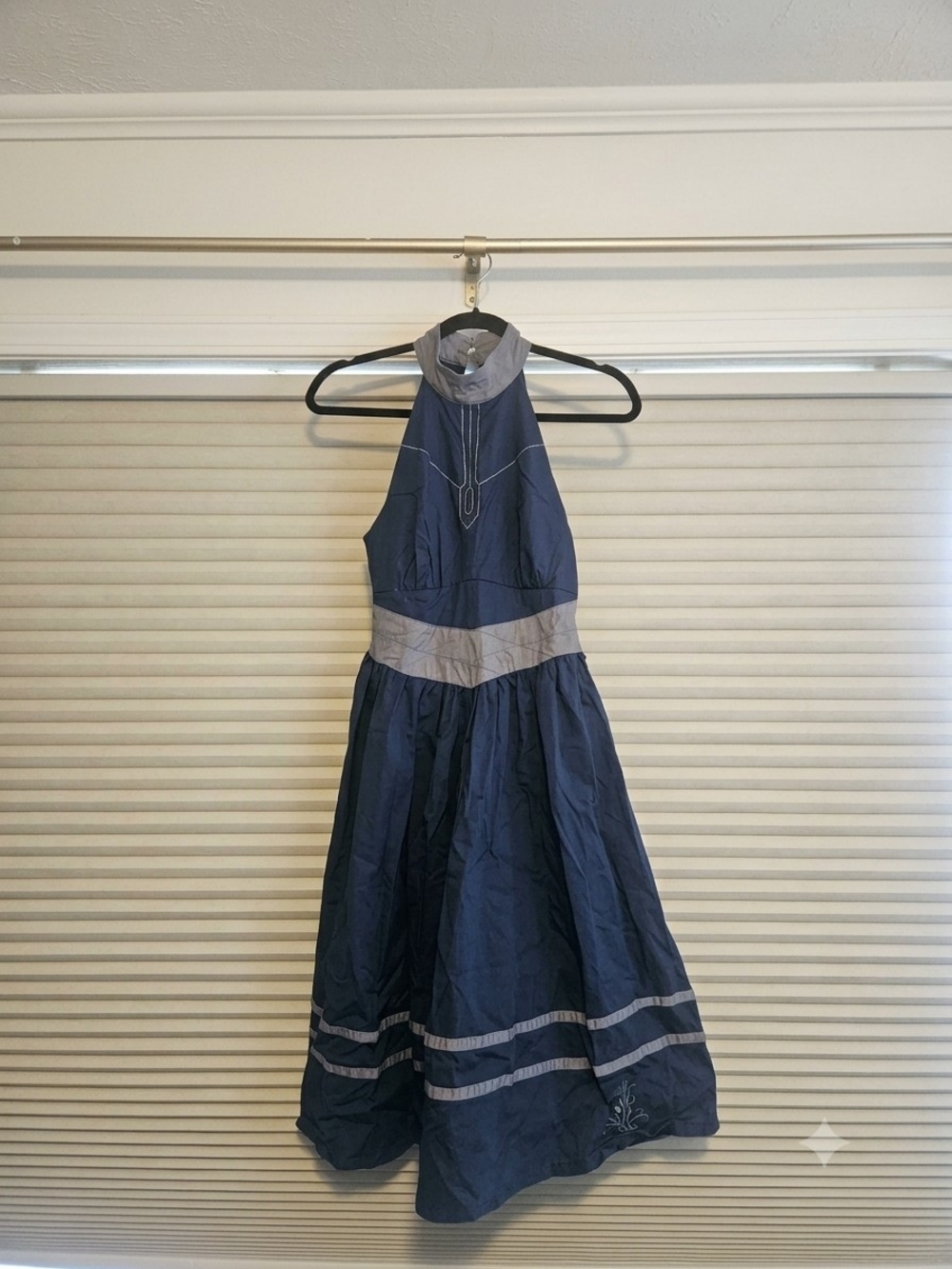 Ahsoka Her Universe Navy Halter Dress with Silver Accents
